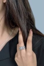 925 Sterling Silver Baguette Diamond Ring - Image 5