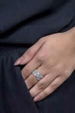 925 Sterling Silver Baguette Diamond Ring - Image 3