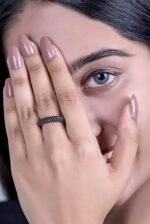 925 Silver Black Diamond Ring - Image 2