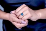 925 Silver Blue Topaz Ring