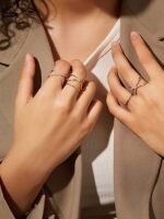 925 Silver Criss Cross Ring - Image 3