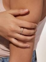 925 Silver Cross Over Ring - Image 2