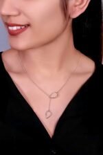 925 Silver Double linked Teardrop Pendant - Image 3