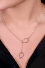 925 Silver Double linked Teardrop Pendant - Image 4
