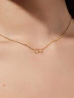 925 Silver Dual Circle Necklace - Image 2