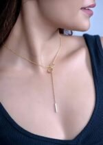 925 Silver Infinity Lariat Bar Pendant