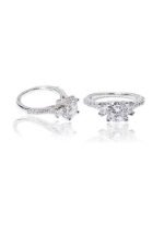 925 Silver Moissanite Diamond Ring