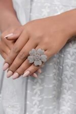 925 Silver Floral Cocktail Ring