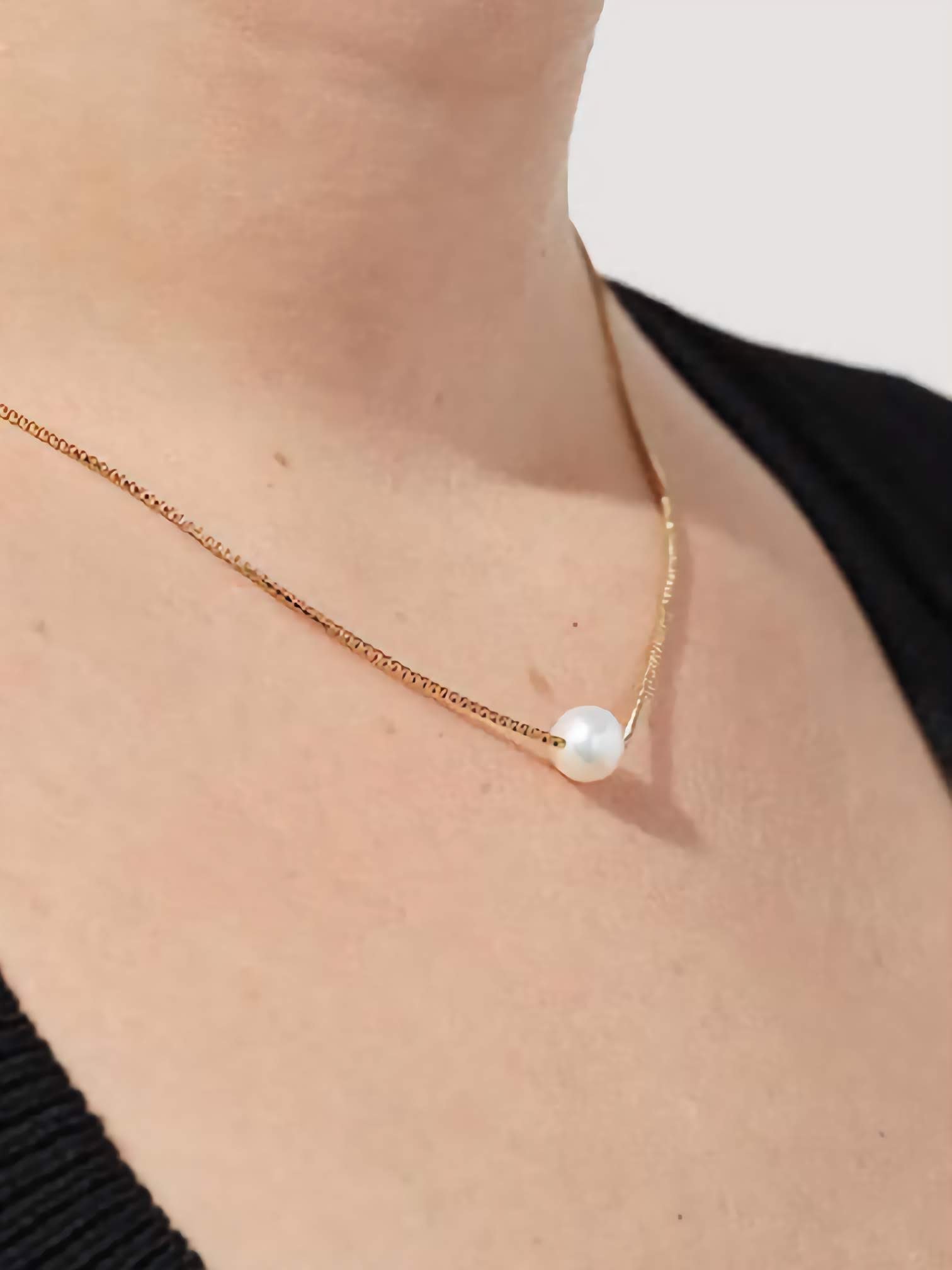 Swarish-Jewels-925-Sterling-Silver-Pearl-Necklace-edited.jpg 925 Silver Pearl Necklace - Image 1