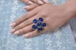 925 Silver Sapphire Cocktail Ring - Image 2