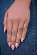 925 Silver Amethyst Engagement Ring - Image 2