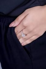 925 Silver 1.50Ct Round Cut Diamond Engagement Ring - Image 4