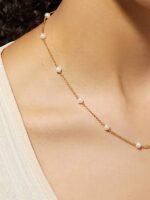 925 Silver Station Pearl Necklace - Image 3