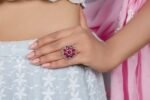 925 Silver Studded Ruby Cocktail Ring - Image 2