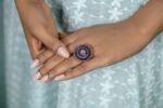 925 Silver Tourmaline Flower Ring
