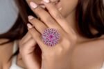 925 Silver Ruby Flower Cocktail Ring