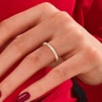 925 Silver Alternating Baguette Diamond Ring - Image 2