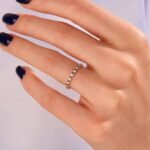 925 Silver Alternating Diamond and Sapphire Silver Ring - Image 4