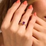 925 Silver Amethyst Oval Solitaire Ring