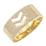 925 Silver Arrows Diamond Cigar Ring