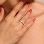 925 Silver Art Deco Emerald Engagement Ring - Image 2