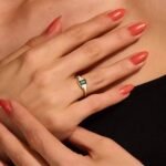 925 Silver Art Deco Emerald Engagement Ring