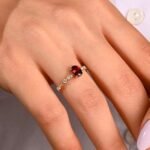 925 Silver Art Deco Garnet Ring - Image 2