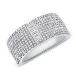 925 Silver Baguette Center Diamond Cigar Ring - Image 2