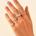925 Silver Baguette Diamond Bold Eternity Ring - Image 3