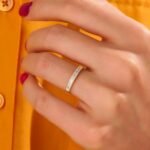 925 Silver Baguette Diamond Wedding Ring