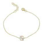 925 Silver Baguette Initial Bracelet - Image 5