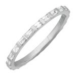 925 Silver Baguette Row Ring