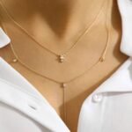 925 Silver Baguette and Round Cut Diamond Necklace - Image 7