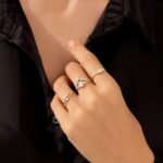 925 Silver Bezel Set Baguette Curve Ring - Image 3
