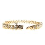 925 Silver Bezel Set Diamond Hearts Tennis Bracelet