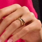 925 Silver Black Diamond Wave Ring - Image 2