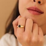 925 Silver Black Hexagon Signet Ring