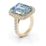 925 Silver Blue Diamond Solitaire Ring - Image 6