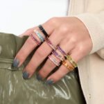 925 Silver Blue Sapphire Eternity Ring - Image 2