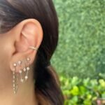 925 Silver Yard Chain Stud Earring - Image 3