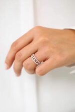 925 Silver Diamond Anniversary Ring - Image 3