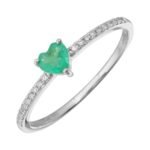 925 Silver Heart Shape Engagement Ring - Image 6