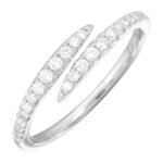 925 Silver Coiled Diamond Claw Ring