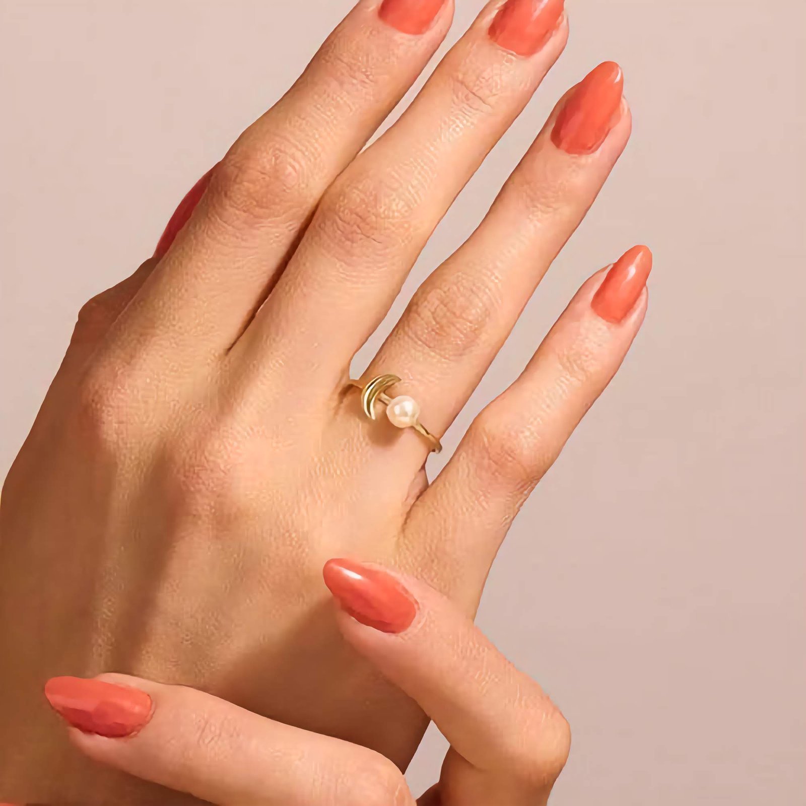 Swarish-Jewels-Crescent-Moon-Pearl-Ring-_-Celestial-Promise-Ring-_-Tiny-Pearl-Ring-Women-_-Dainty-Moon-Phase-Statement-Ring-edited.jpg 925 Silver Crescent Moon & Pearl Ring - Image 1