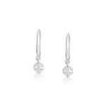 925 Silver Crown Silver Huggies - Image 3