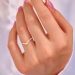 925 Silver Curved Diamond Wedding Ring