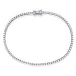 925 Silver Delicate Diamond Tennis Bracelet - Image 2