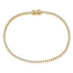 925 Silver Delicate Diamond Tennis Bracelet - Image 3