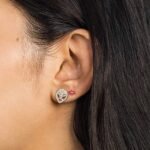 925 Silver Diamond Alien Silver Stud - Image 2