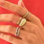 925 Silver Diamond Alternating Baguette Wedding Ring - Image 3
